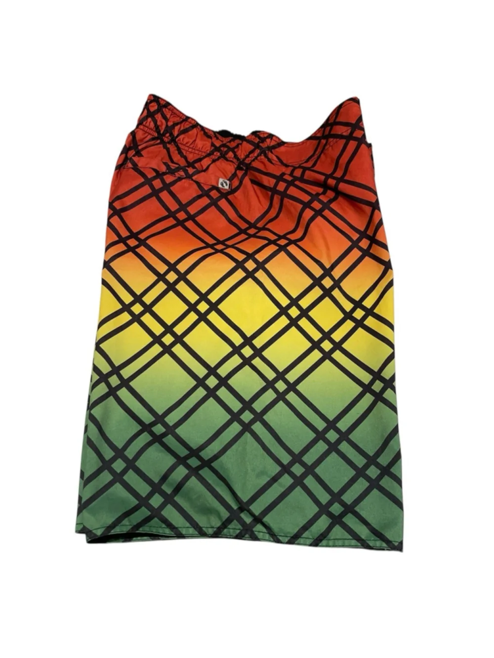 Hang Ten‎ Boys Swim Board Shorts Ombre Orange Yellow Green Size Medium Kidcore